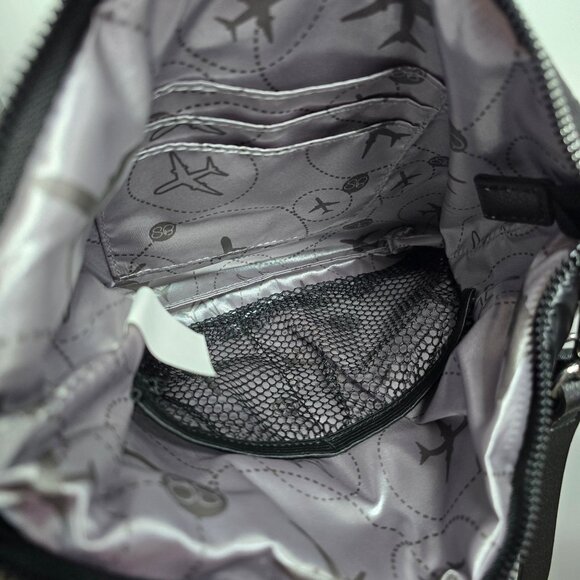 Samantha Brown Black Quilted Crossbody Bag – Lightweight Travel Purse, Wide Stra - Picture 6 of 8